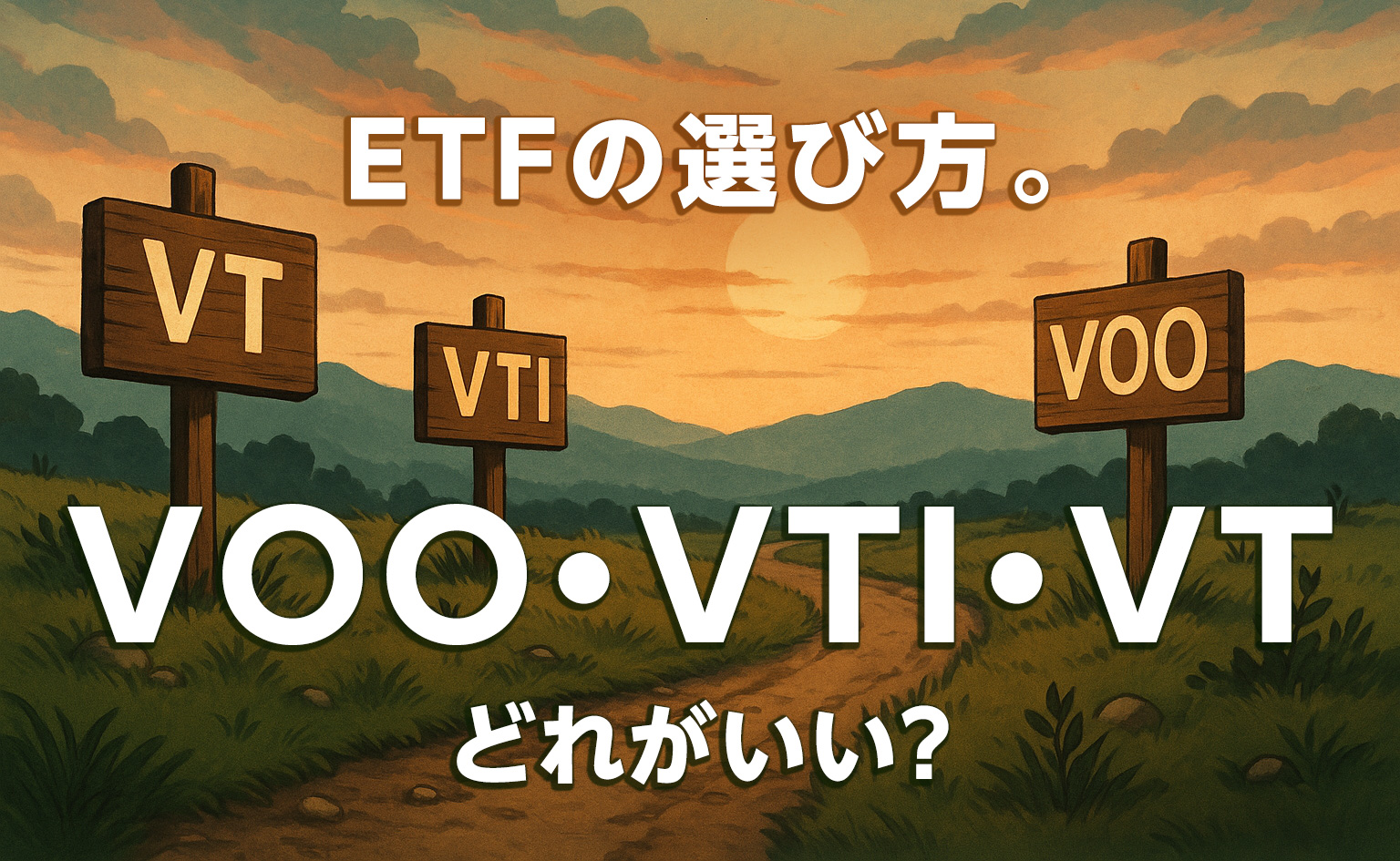 VOO、VTI、VT、どれがいい？