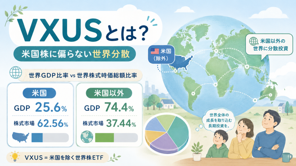 VXUSとは？米国に偏らない世界分散